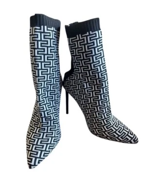 Anne Michelle Black & White 4.5" High Heel Boots Size 8.5 - Image 1 of 4