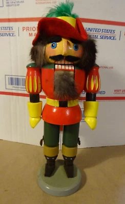 Erzgebirge Wooden Nutcracker - Made in Germany DR - Red Muskateer - Image 1 of 4