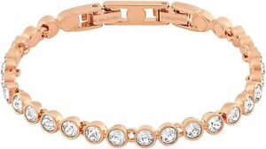 Swarovski Jewelry Tennis Bracelet White, Rose-gold tone plated RTV$289.00