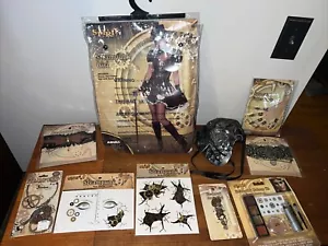 Spirit Steampunk Mädchen Kostüm Erwachsene klein 6-8 mit Zubehör Großpackung! - Bild 1 von 12