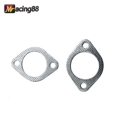 EMUSA 1 Pairs 2.5" ID 2-Bolt Gasket Catback Pipe For Acura Integra BMW Audi - Image 1 of 3