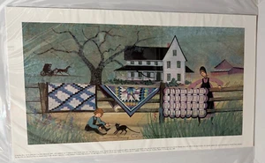 P Buckley Moss 2006 "Spring Quilt Show" Signed, Print Only #231 / 1000 - Picture 1 of 5