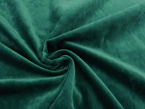LAURA ASHLEY RICH TEAL GREEN VELVET Upholstery Fabric KENDRICK MARINE - Picture 1 of 5