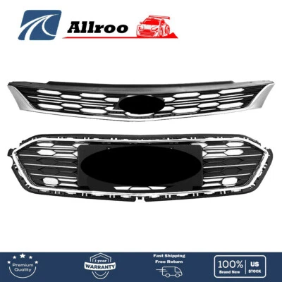 Apto para Chevrolet Cruze 2016 2017 2018 parrilla delantera superior y media inferior cromada Foto 1 de 4