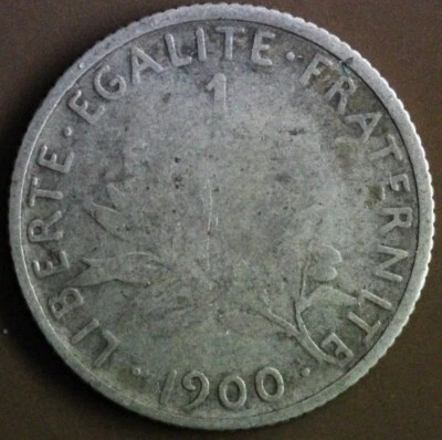 Francia 1 FRANC Semeuse 1900 Plata Foto 1 de 2