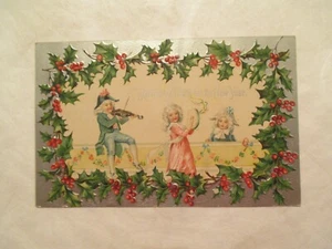 Postcard A hearty wish for a happy New Year Children Instruments  - Picture 1 of 2