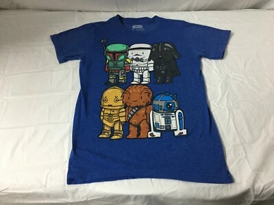 CAMISETA STAR WARS V QUINTO SOL JOVENS PERSONAGENS DE FILMES TAMANHO XS AZUL PEQUENA LIMPA!! - Imagem 1 de 4