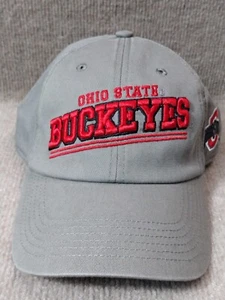 Ohio State Buckeyes Hat Cap Strapback Gray Embroidered OSU College Football Mens - Picture 1 of 10