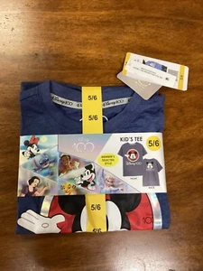 DISNEY 100 GRAPHIC T-SHIRT KIDS SIZE 5/6 ~NEW IN PACKAGE~ - Picture 1 of 2