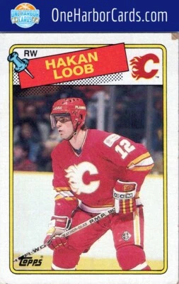 1988-89 Topps Calgary Flames Hockey Card #110 Hakan Loob - Image 1 of 2