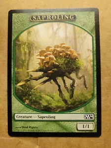 MTG Magic Token - Saproling (10) Core Set 2014 LP/NM Green Rigney BULK DISCOUNT - Picture 1 of 1