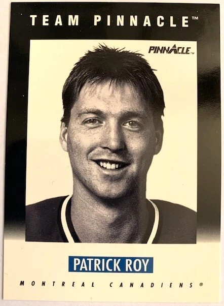 Patrick Roy - Montreal Canadiens- 1991-92 Pinnacle B FRENCH VARIATION Insert #B1 - Image 1 of 2