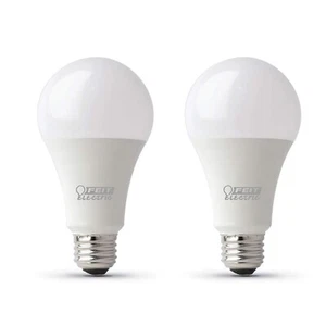 Feit Electric A19 100W Equivalent LED Light Bulbs, Dimmable, 3000k Bright Whi... - Picture 1 of 8