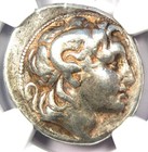 Lysimachus AR Tetradrachm Lysimachos Thrace Coin 305-281 BC - NGC Choice Fine