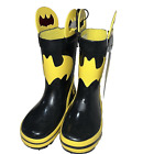 New DC Comics Batman SIZE 7-8 Superhero Mud Rain Boots Spring Pull On Farm Boys