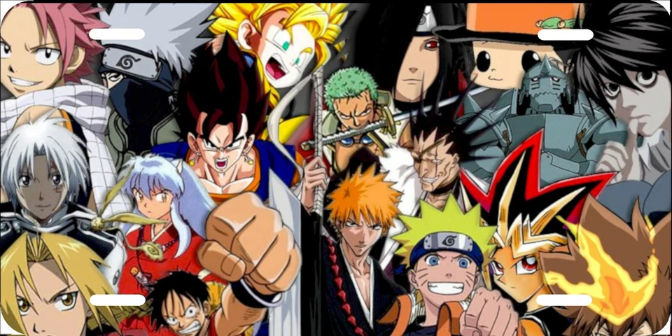 Anime and Manga, License Plate New Car Tag Metal Aluminum, USA - Image 1 of 1