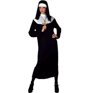 Mother Superior Nun Sister With Cross Fancy Dress Party Costume Religious Wicked - Picture 1 of 1