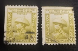 PHILIPPINES USA 1935 JUAN DE LA CRUZ 20c USED STAMPS - Picture 1 of 4