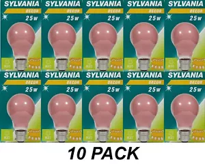 10 x PINK Coloured Bayonet Party Festoon Light Globes 25W B22 Bulbs Lamps - Picture 1 of 3