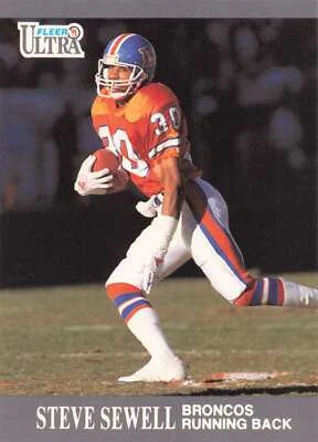 1991 Fleer Ultra NFL #40 Steve Sewell Broncos - Image 1 of 2