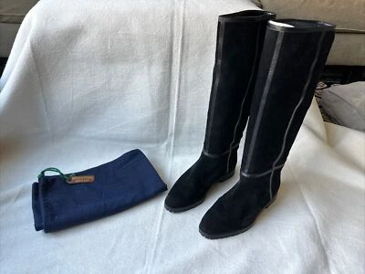 Bottega Veneta Black Suede Knee High Boots Size 38/US 7.5 - Image 1 of 4