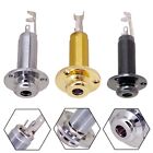 Acoustic Electric Guitar Stereo End Pin Jacks Socket Plug 6.35mm 1/4 Inch Parts