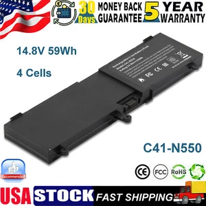 C41-N550 Battery for ASUS N550 N550JA N550JV N550J N550JK Q550L Q550LF G550 NEW - Picture 1 of 20