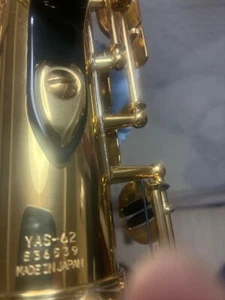 YAMAHA YAS-62 Alto Saxophone Gold Used with Semi-Hard Case Mouthpiece - Picture 1 of 12