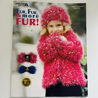 Leisure Arts Book 3774 FUR, FUR & MORE FUR!  19 Knit and Crochet Projects (2004) - Image 1 of 4