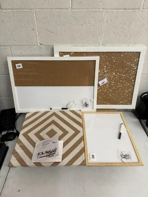 MasterVision Positive Flow Neutrals 4-Piece Message Board Set - Cork/Dry Erase - Image 1 of 4