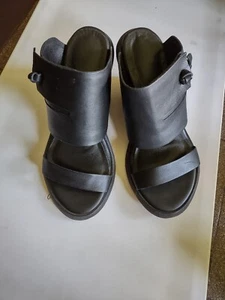 , Wal & Pai Ladies Black Wedge Sandals, 39 - Picture 1 of 6