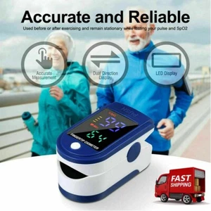 Pulsossimetro da dito portatile monitor frequenza cardiaca SPO2 ossigeno nel sangue LED - Foto 1 di 12