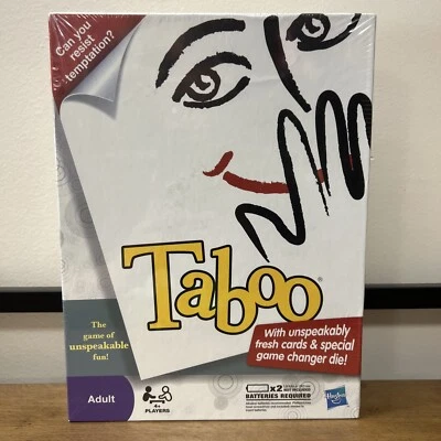 Taboo Game by Hasbro Unspeakably Cards, & Game Changing die & Taboo Buzzer (NIB) - Image 1 of 3