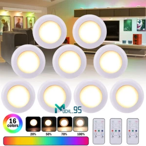 12x Luces LED De Armario Para Iluminar Gabinetes Cocina Inalambricas Con Remoto - Picture 1 of 23