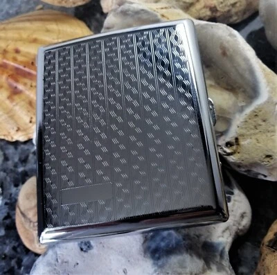 Zigaretten Etui Box Dose Zigarettenetui für 100 mm Zigaretten Silber Chrom No 13 - Bild 1 von 4