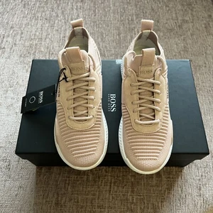 Zapatillas de deporte para mujer Hugo Boss de punto titanio. Rosa claro/pastel. Reino Unido 4. PVP £189 - Imagen 1 de 10