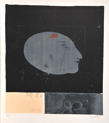Paul Wunderlich/ handsigniert /1965/ La tete /Lithografie/120 Exemplare/II - Bild 1 von 4