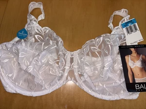 BALI 3373 Lace Desire Minimizer Underwire Bra Sz 42DDD White NEW - Picture 1 of 6