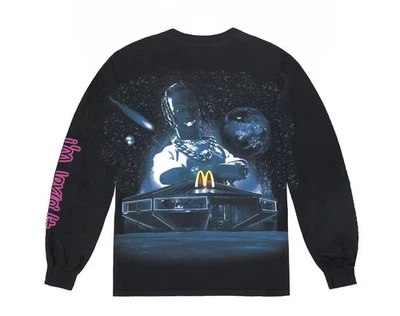 Travis Scott McDonald's Cactus Jack Action Figure Space L/S T-shirt Black Large - Image 1 of 4