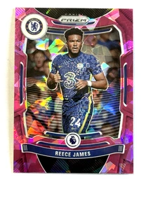 2021-22 Panini Prizm Premier League Reece James Pink Cracked Ice Prizm RC - Picture 1 of 2