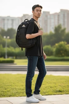 NWT Adidas Striker II Team Backpack Black Large Book Bag - Image 1 of 4