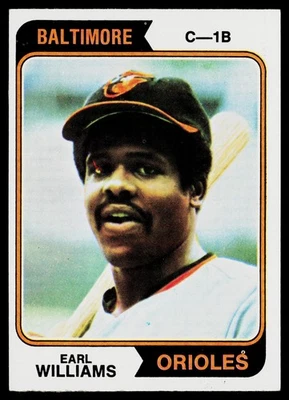 1974 Topps SET-BREAK #375 Earl Williams EX or Better, (HUCK'S) - Image 1 of 2