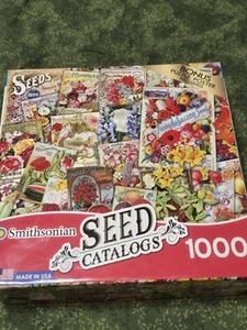 RoseArt Smithsonian - "Vintage Seed" Packets 1000 Piece Jigsaw Puzzle NEW - Picture 1 of 6