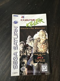 Sega Saturn Manual Only Corpse Killer Graveyard Edition Reg Card