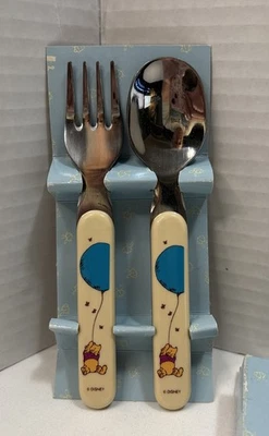 Классический набор столового серебра Winnie The Pooh Selandia ложка и вилка из нержавеющей стали - Изображение 1 из 4