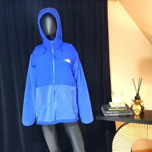 THE NORTH FACE GIACCA PILE DONNA DENALI BLU TAGLIA XL FULL ZIP CON CAPPUCCIO - Foto 1 di 24