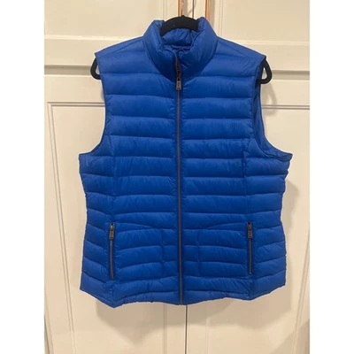 Pendleton Puffer Vest Full Zip Blue Down Feather Quilted Insulated Gilet XL - Image 1 of 4