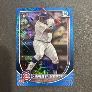 2025 Bowman Chrome Mega Box Moises Ballesteros Blue Mojo 126/150 Cubs - Bild 1 von 2