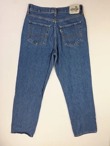 Jeans uomo Levis taglia 31X30 linguetta argento '94 blu a sacco cotone denim 5 tasche logo - Foto 1 di 13