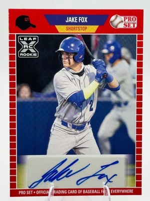 2021 Leaf  Pro Set - Jake Fox #PS-JF1 Autograph Akron Rubber Ducks - Image 1 of 2